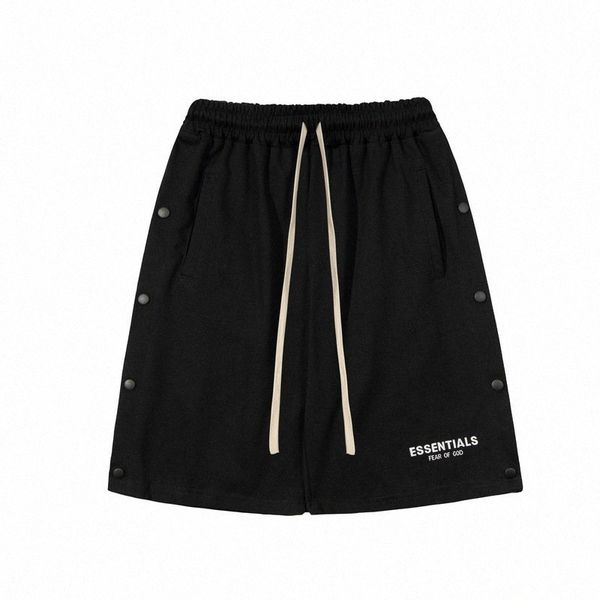 

2022 ee summer new european and american high street tide brand breasted double-sided cloth shorts a generation of hair w4lm#, White;black