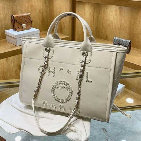 

purses us sale handbags women's luxury fashion beach designers metal pearl letter badge tote bag small leather large female chain walle
