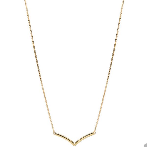 

gold plated polished wishbone necklace for pandora real sterling silver wedding designer necklaces for women girlfriend gift chain necklace