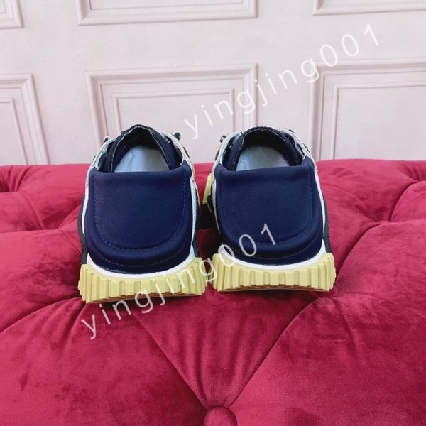 

2023 luxury designer calfskin casual shoes reflective sneakers vintage trainers fashion shoes lace-up sneaker, Black