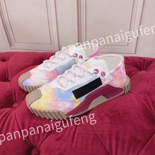 

new luxury vintage casual shoes calfskin reflective sneaker designer mens women sneakers fashion shoes increasing platform shoe leather trai, Black