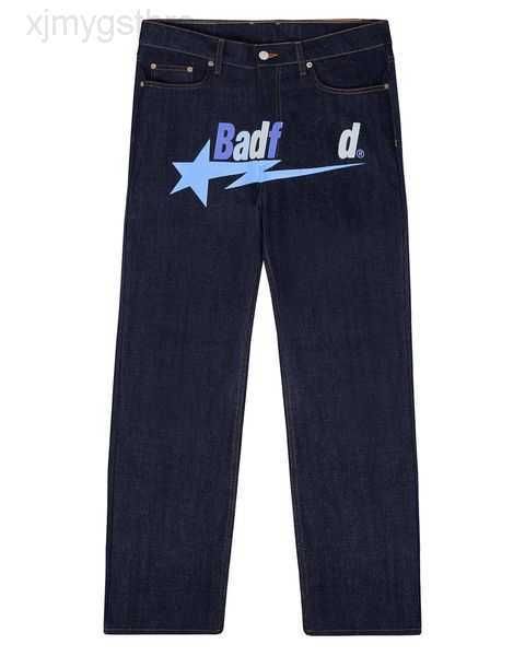 

2023 designer mens jeans university y2k badfriend hip hop letter printed black pants men women fashion casual rock wide foot baggy trouser s, Blue