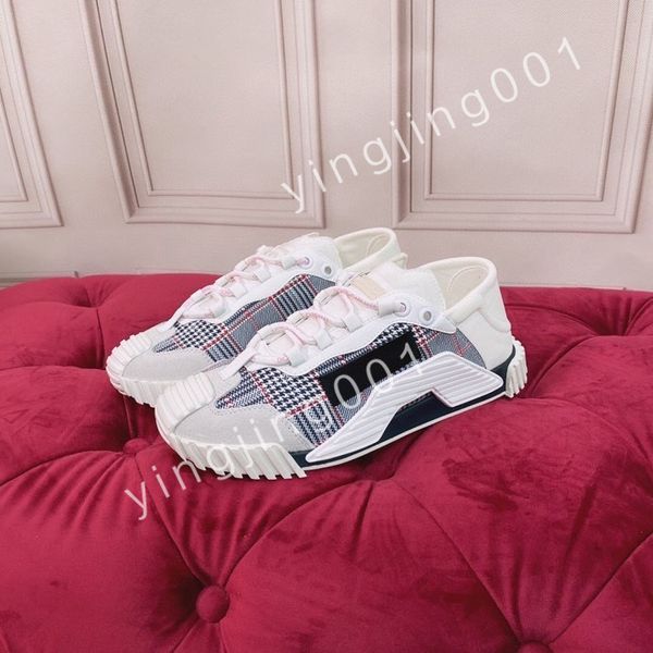 

2023 new luxurys designer calfskin casual shoes reflective sneakers vintage trainers fashion shoes lace-up sneaker, Black