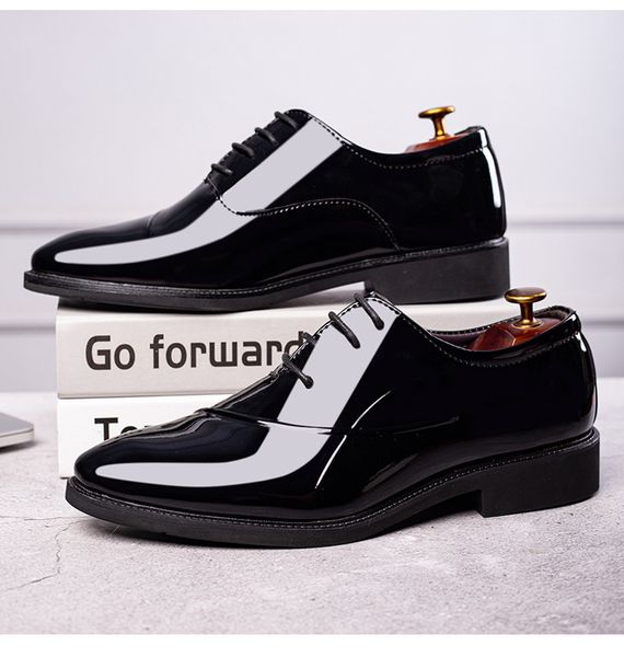 

dress shoes men formal wedding shoes men elegant coiffeur loafers party shoes zapatillas de hombre sapato masculino boys shoe, Black