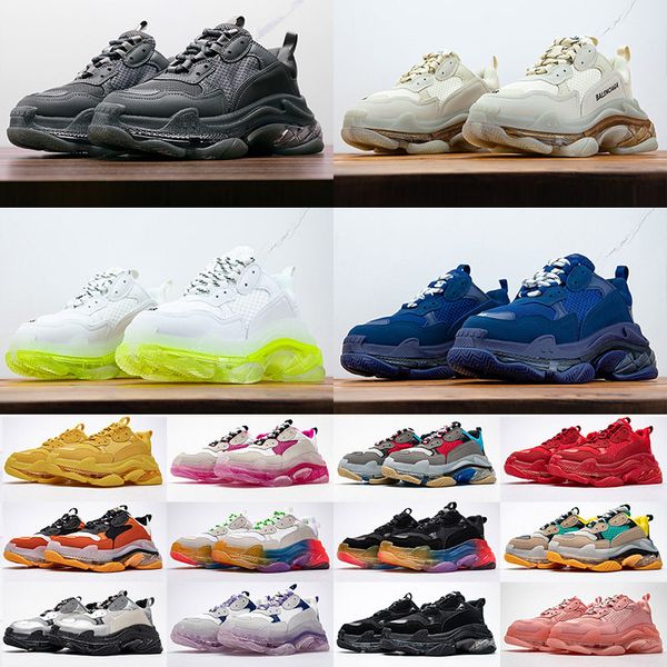 

triple s with sock girl's pink rose beige men women casual shoes 17w old dad black yellow womens neon green increasing outdoor sneaker