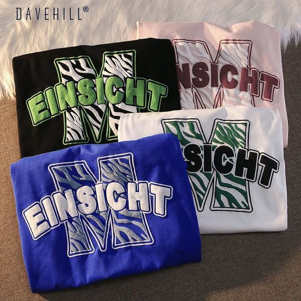 

womens tshirt couple shortsleeved y2k tshirt letter printing retro summer halfsleeved oversized tees and men 230419, White