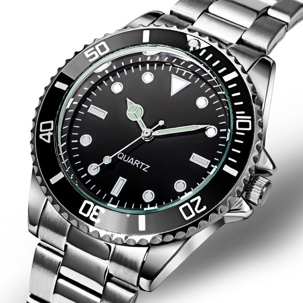 

luxury stainless steel band analog wrist watch watch for men, Slivery;golden