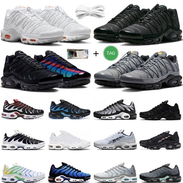 

sandal with box air running shoes max plus tn tns mens sneakers triple black metallic silver white grey reflective university hyper blue red