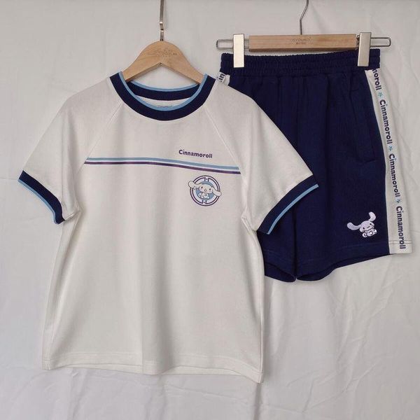 

dress japanese kawaii sweet girl laurel dog summer sports student jk uniform gym suit shortsleeved shorts suit summer new sports suit, White