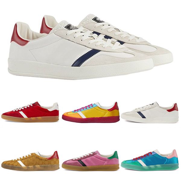 

designer trainer sneaker virgil casual shoes 2023 calfskin leather abloh black white gazalle vintage green university blue leather overlays