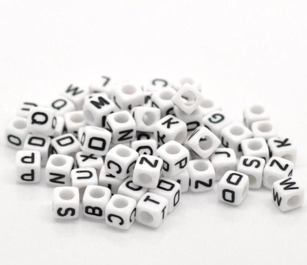 

mixed white alphabet letter acrylic cube beads 6x6mm14quotx14quot 500pcs b18077 yiwu3923513, Silver