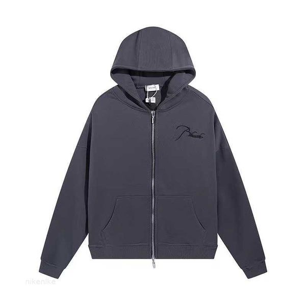 

2023 mens sweater rhude designer hoodie letter-printed long-sleeved street holiday casual couple's same clothing s-xl zpcd, Black