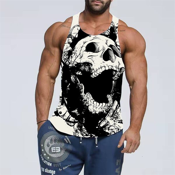 

men' tank summer 3d tank men' tank sleeveless hip-hop harajuku street dress super beach underwear 230419, White;black