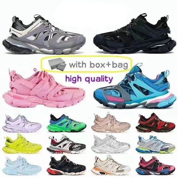 

luxury brand designer mens women casual shoes track 3.0 triple white black tracks trainers 2 beige tess.s. gomma leather trainer nylon print