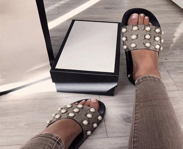 

designer woman g slippers men slipper gear bottoms flip flops women luxury sandals fashion causal shoes size 3542 with box8912934, Black