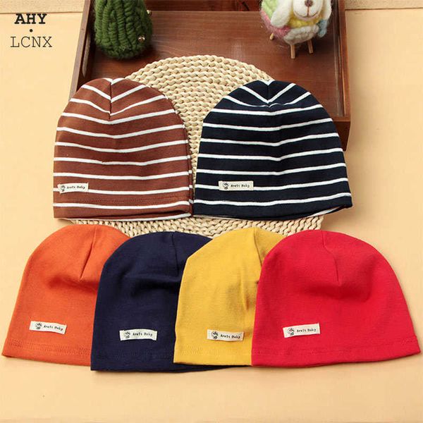 

caps hats spring autumn thin baby hat cotton newborn children hats warm stretch bonnet babies solid color cute beanie for baby girls boys w0, Yellow