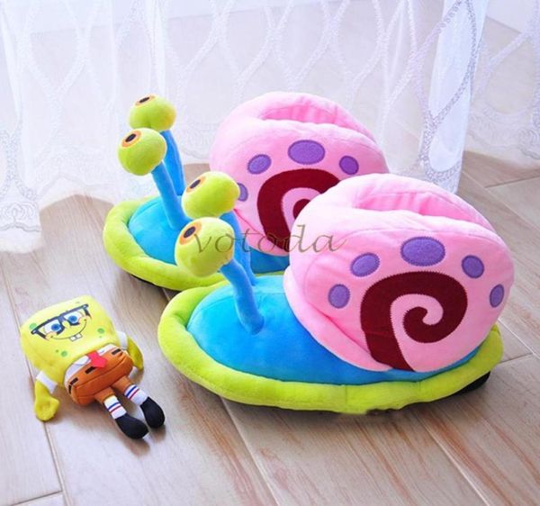 

slippers winter cartoon women funny cute snail home plush shoes indoor cozy flat slides furry warm cotton slipper girl flip flopsl7638265, Black