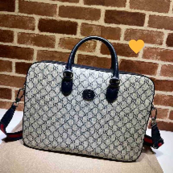 

luxury brand briefcases interlocking double business bag 674140 men briefcase canvas handbags embossing ophidia bee comp 1q1x, Black;white