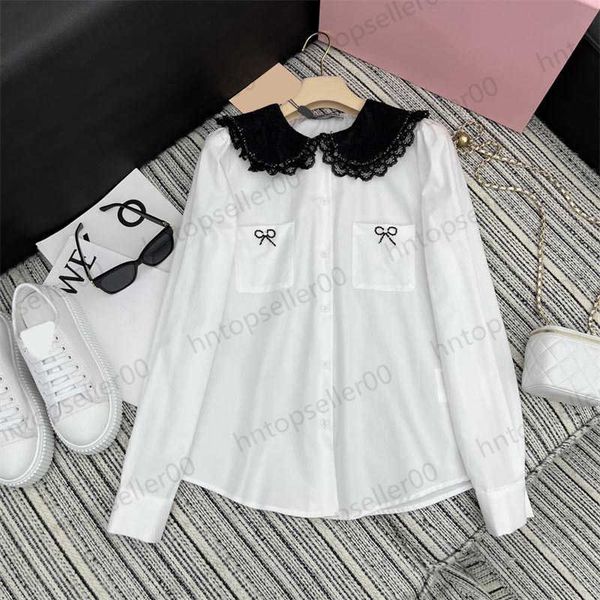 

white designer two piece dresses summer fashionable luxury lace lapel stud bow pocket shirt pressed skirt suit customized fabric female clot