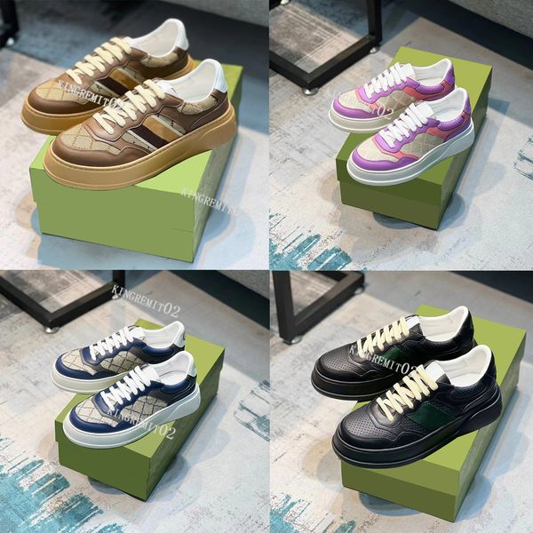 

designer sneakers double g shoes printed embossed shoess men women trainers presbyopia biscuit shoe platform leather sneaker, Black