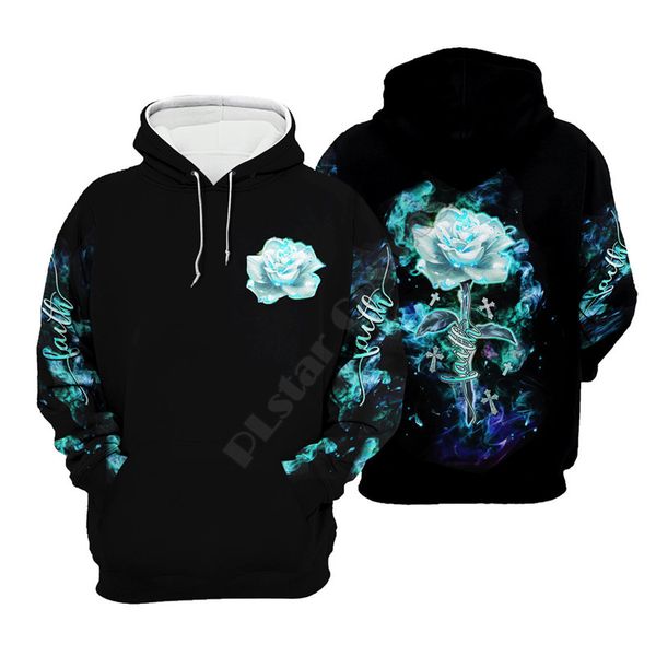 

fashionable and beautiful flower 3d printed hoodie new casual street hip-hop harajuku long sleeved zippered hoodie, Black