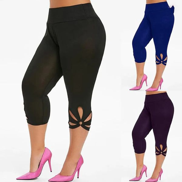 

active pants elasticity leggings women high waist solid hollow casual summer fitness jeggings legging fashion clothing