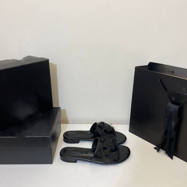 

designers slippers women sandals sunset flat comfort mules padded front strap slippers fashionable easy-to-wear style slides, Black