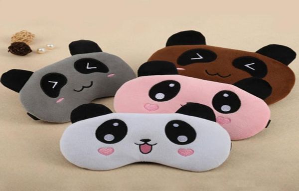 

cute bear panda sleeping eye mask travel pink kids girls eyepatch soft portable cartoon adjustable aid blindfold no ice bag4265393