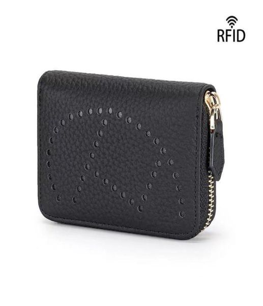 

fashion wallet short card holder rfid women zipper wallets coin purse moneybag bussiness card bag3679076, Red;black