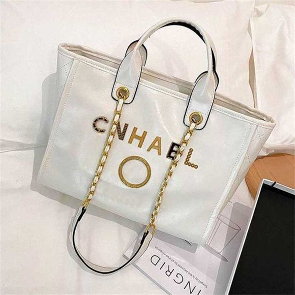 

50% off women's luxury handbags beach metal badge tote bag designer small capacity large leather one shoulder wk79