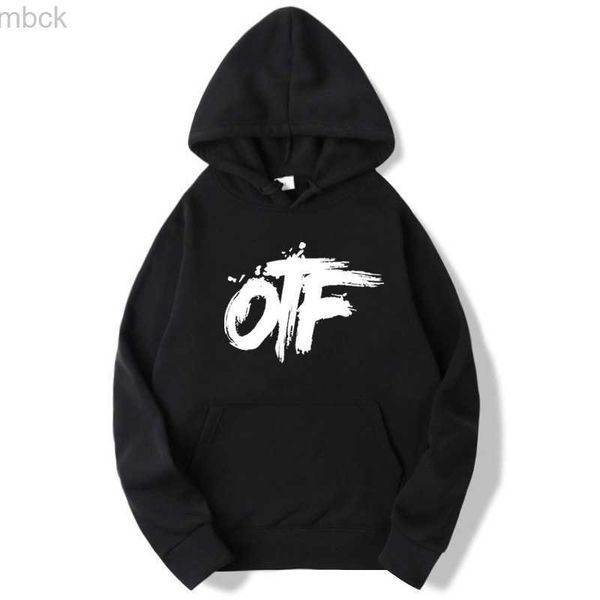 

men's hoodies sweatshirts only the family fashion hoodie men otf coke boys lil durk hip hop drill pullovers casual autumn winter hooded, Black