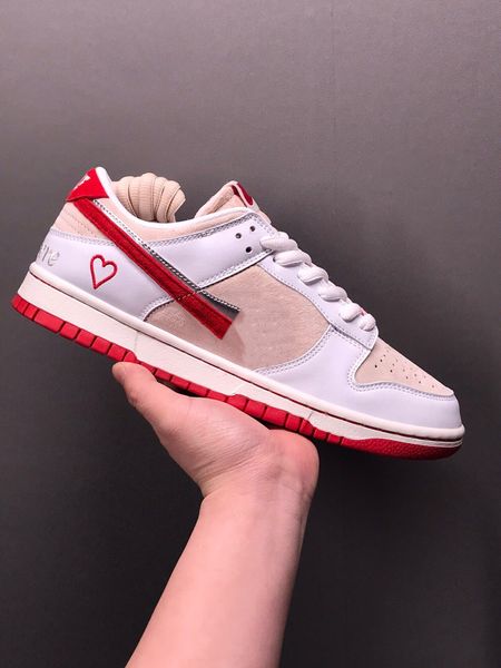 

the 2023 designer valentines day skates shoes and sneakers duks low red pink rouge rose men women brand name athletics streetwear sports sne