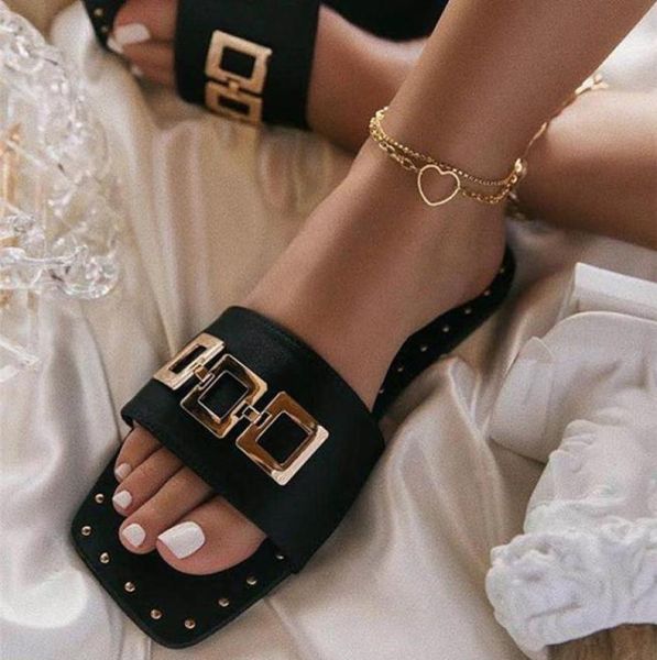 

new summer womens sandals flat casual shoes open toe outdoor slippers fashion beach shoes slides plus size 427930316, Black