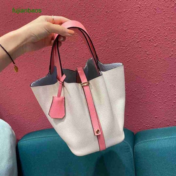 

hemres picotn handbags 2023 new vegetable basket bag japanese xizang woven leather bucket simple and versatile portable women's, Black