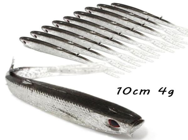 

20pcslot 10cm 4g 3d eyes bionic fish silicone fishing lure soft baits lures artificial bait pesca tackle accessories bl2761556564
