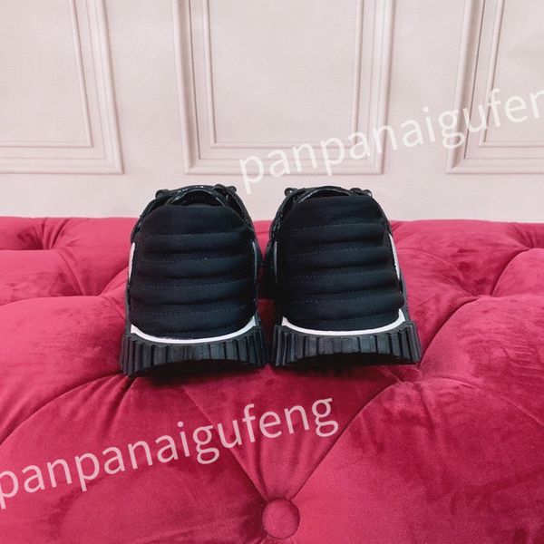 

2023 luxury designer casual shoes mens vintage trainers sneakers women fashion shoe lace-up platform sneaker, Black