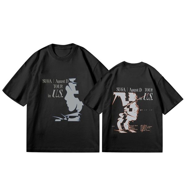 

womens tshirt suga agust d tour summer 100% cottont shirt 230419, White