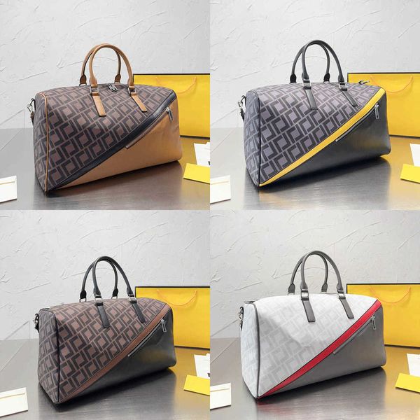 

45cm leather designer men duffel bags luggage sport outdoor packs shoulder travel bags messenger sports bag gym women totes bags handbags 22