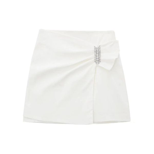 

dresses xitimeao women fashion with shiny buckled mini skirt vintage high waist side zipper female skirts mujer, White;black