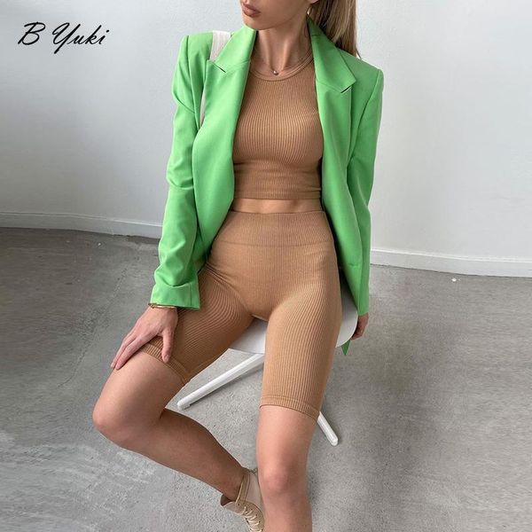 

dress blessyuki slim knitted tracksuit sets women 2022 summer new casual sleeveless vest and pants two piece female solid suits, White