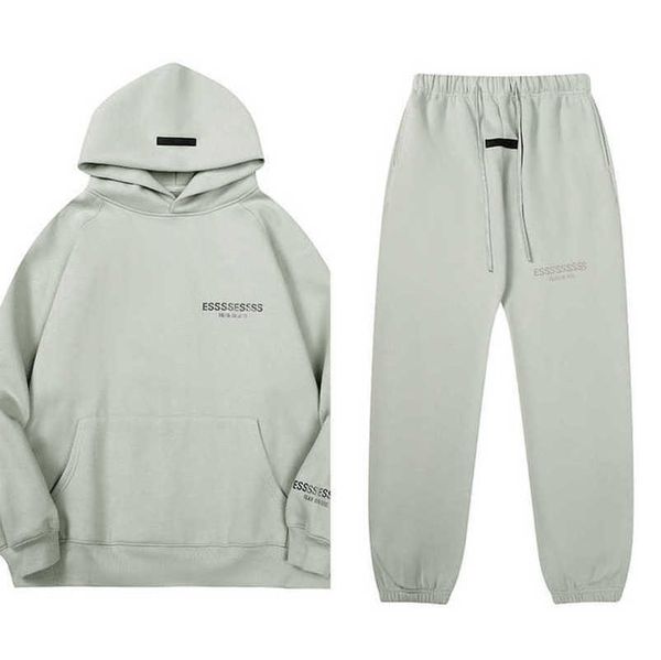 

men's classics luxury tracksuits esss ential sweatshirts letter hoodies men women sportswear hooded pant coat sweater pullover couple, Black