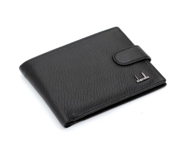 

men039s leather wallet invisible fastening closure with card holder classic design black and brown4992870, Red;black