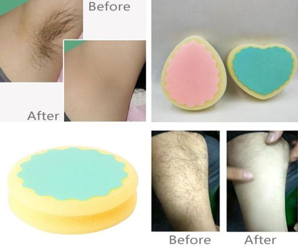 

pop magic painless hair removal depilation sponge pads none electric manual epilator for women and men3904113