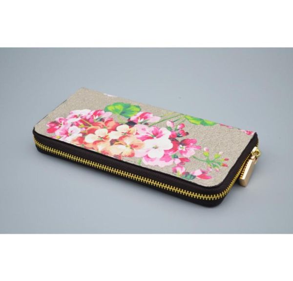 

original designers wallets purses fashion long zippy flower wallet classic zipper pocket pallas bag zip coin purse w9895754, Red;black