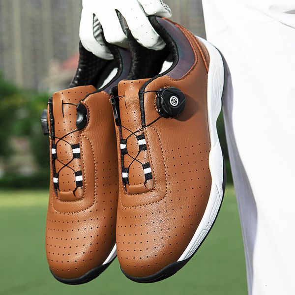 

safety shoes waterproof golf men professiional footwears for anti slip walking sneakers outdoor male 230418, Black;brown