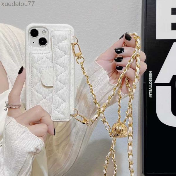 

cc white leather cell pu phone cases for iphone 11 12 13 14 pro max phone case back cover with card slot shoulder strap 53g2