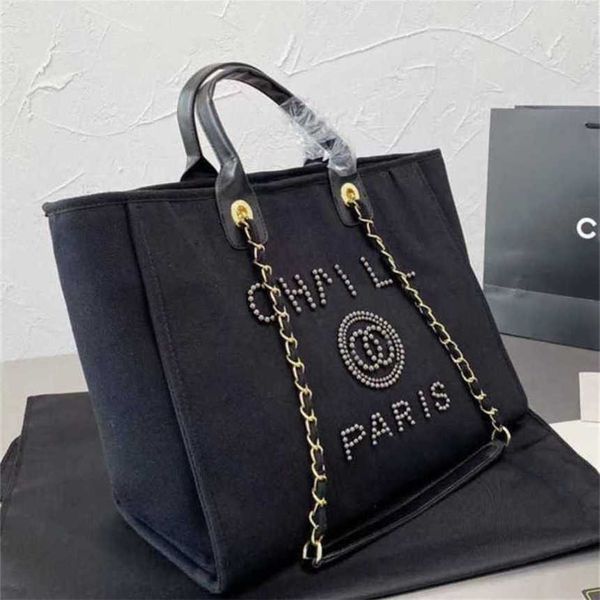 

50% off luxury women's classic beach canvas large capacity bag small chain packs big shopping handbags yh3h