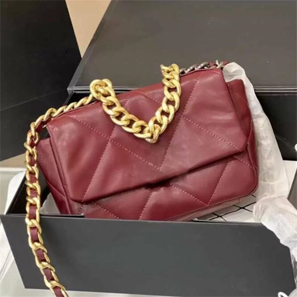 

tote bag designer chain shoulder crossbody handbag women classic cc 19 flap purse luxury lamskin leather envelope clutch wallet