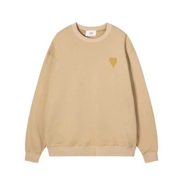 

male and female designers amis hoodie paris hooded highs quality sweater embroidered red love winter round neck jumper couple sweatshirts yt, Black