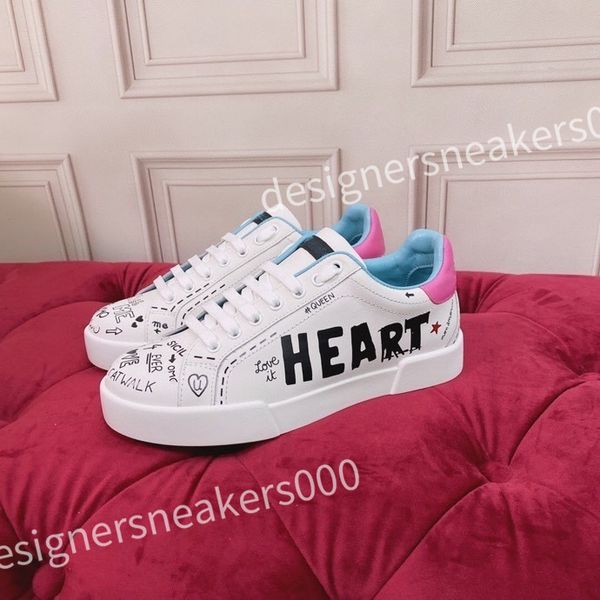 

2023 fashion shoe designer women leather lace up sneakers white flat sole womens luxury casual shoes, Red;white